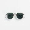 Mykita Lite Talvi shiny silver/dark green solid